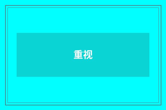 重视