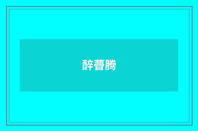 醉瞢腾