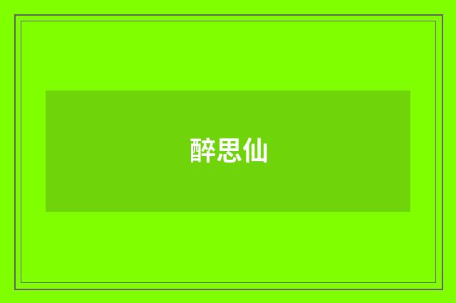 醉思仙