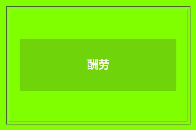 酬劳