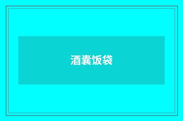 酒囊饭袋