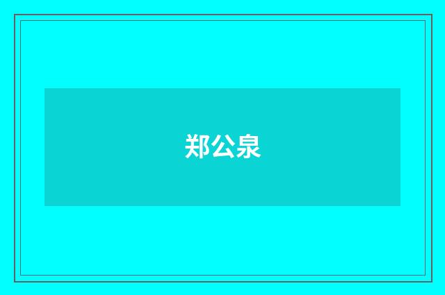 郑公泉