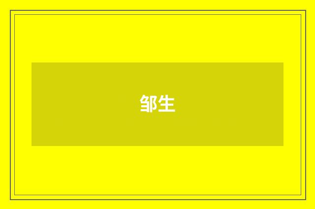 邹生