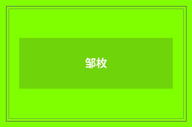 邹枚