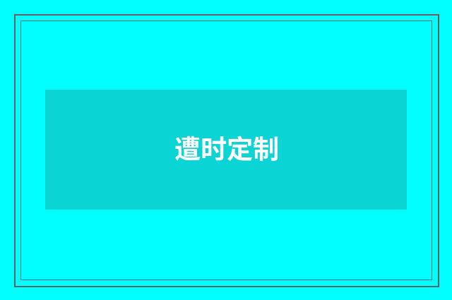 遭时定制