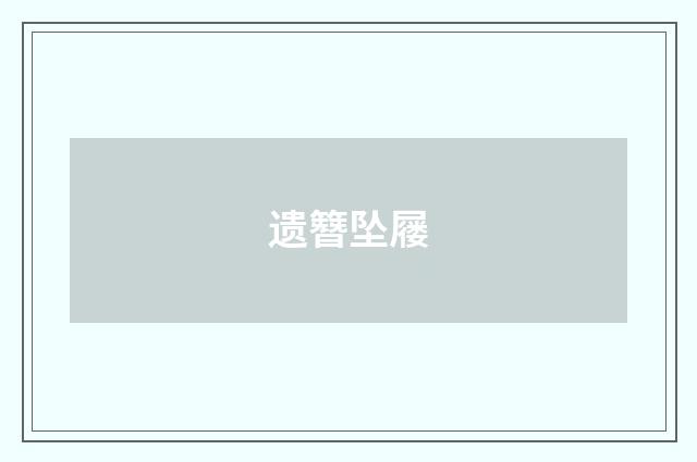 遗簪坠屦