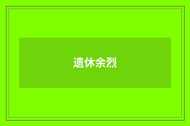 遗休余烈