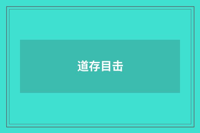道存目击