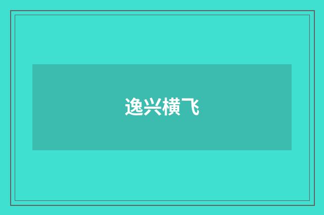 逸兴横飞