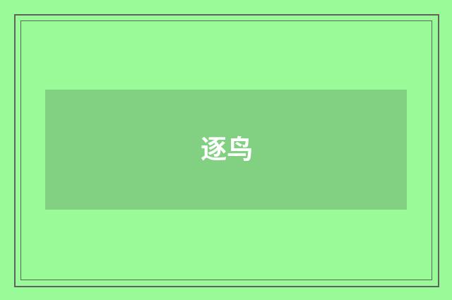 逐鸟