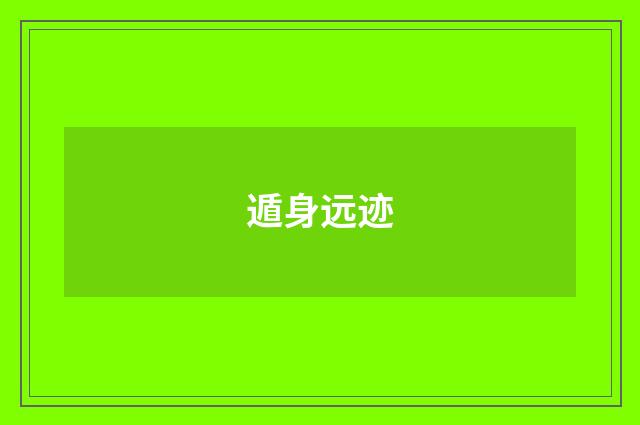 遁身远迹