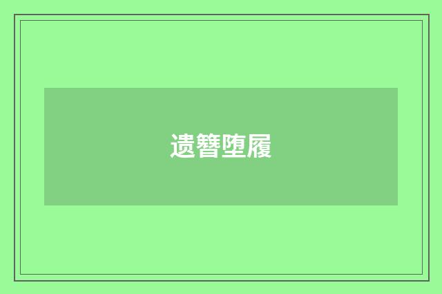 遗簪堕履