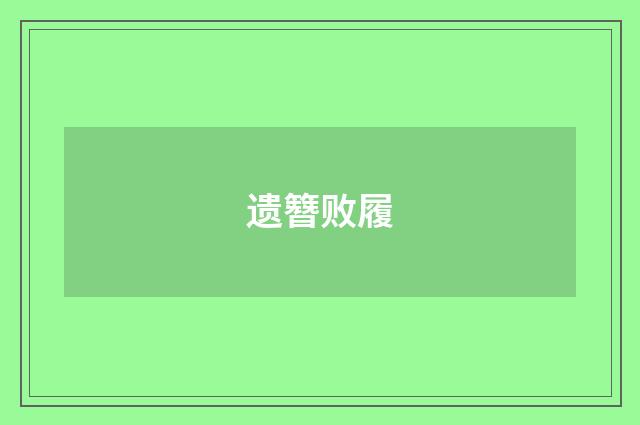 遗簪败履