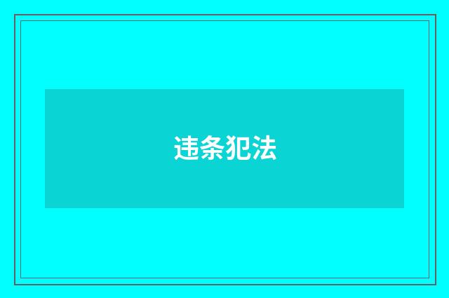 违条犯法