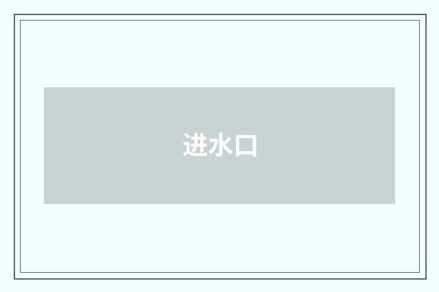 进水口