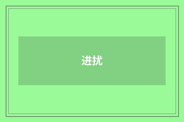进扰