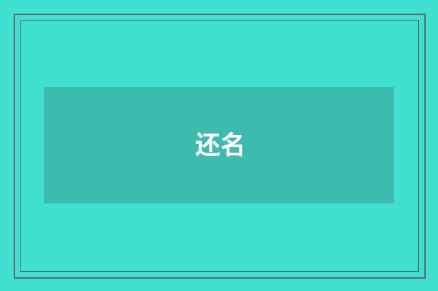 还名