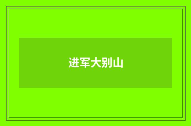 进军大别山