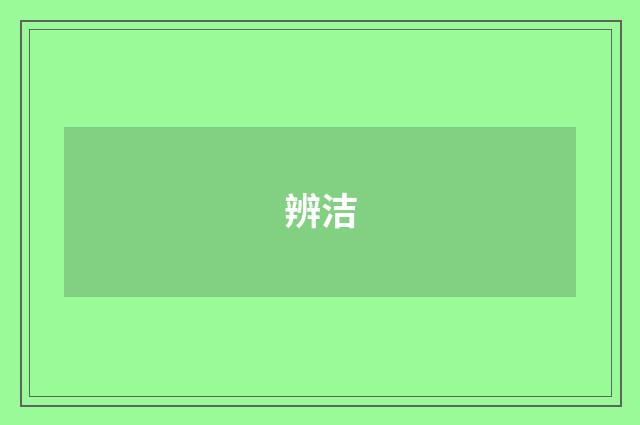 辨洁