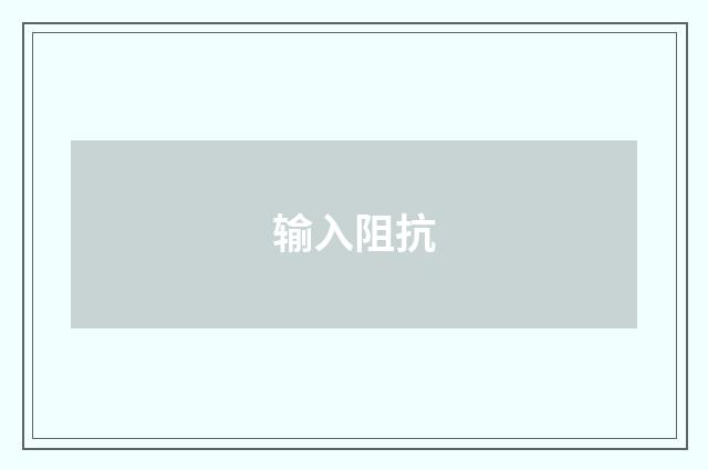 输入阻抗