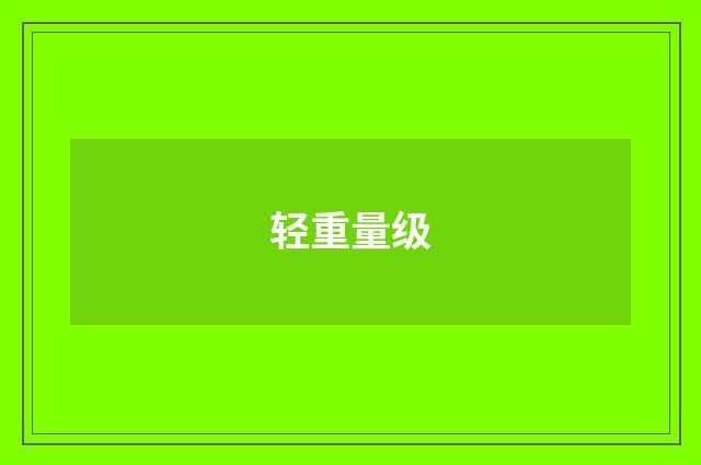 轻重量级
