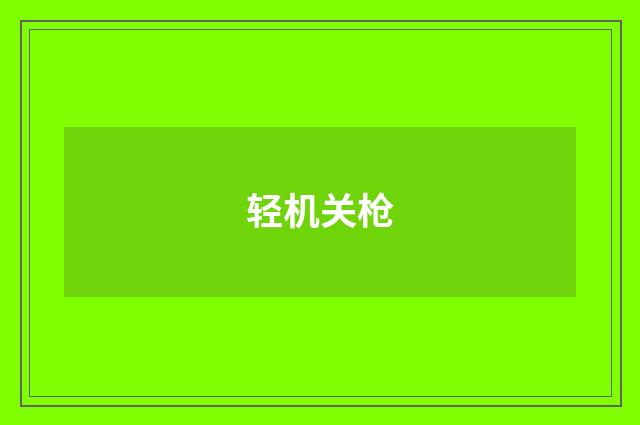 轻机关枪