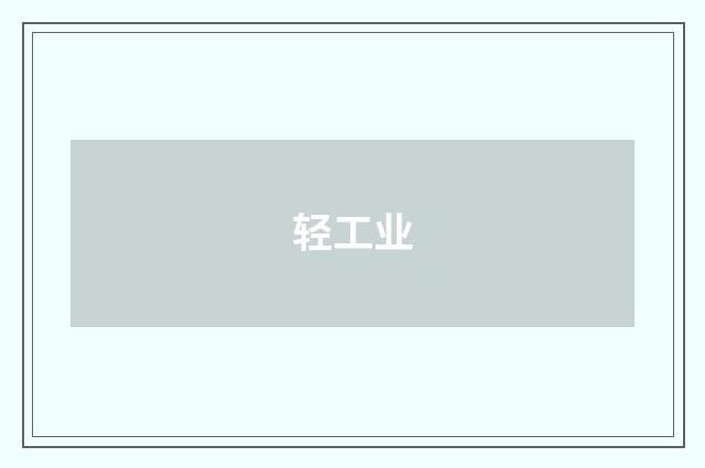 轻工业