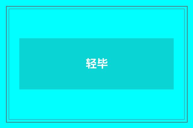轻毕