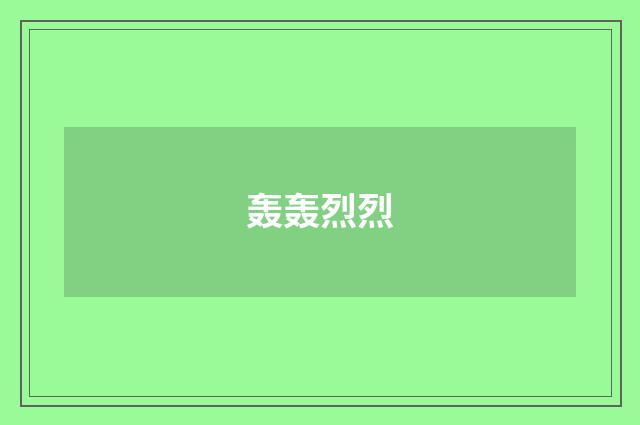 轰轰烈烈