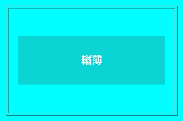 輶薄