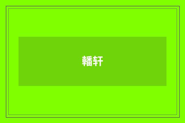 轓轩