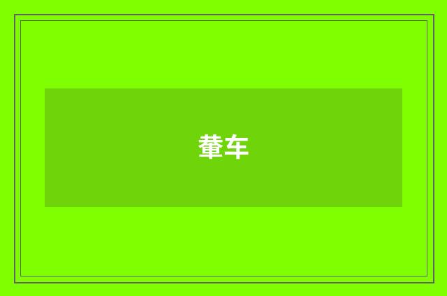 輂车