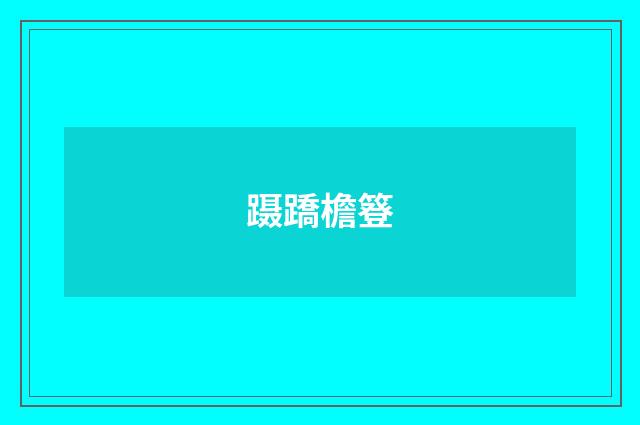 蹑蹻檐簦