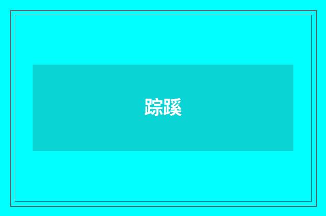 踪蹊