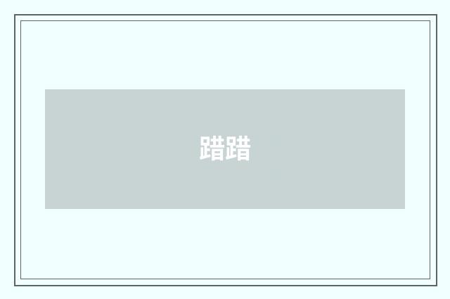踖踖