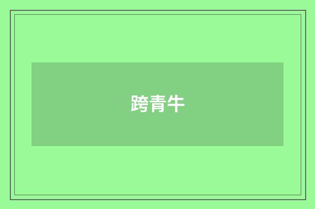跨青牛