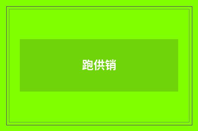 跑供销