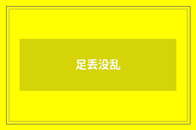 足丢没乱