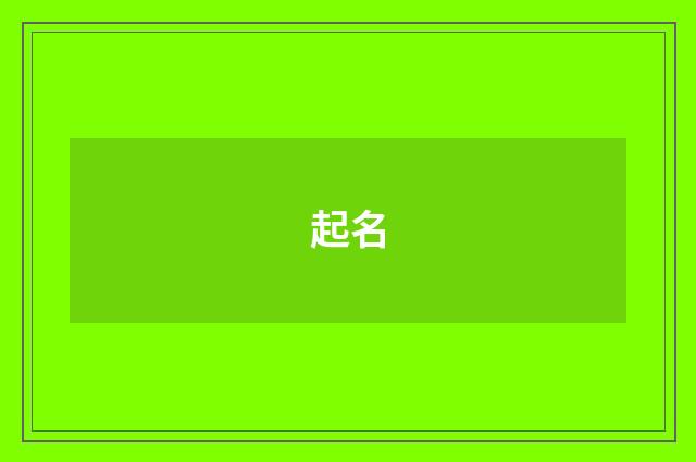 起名