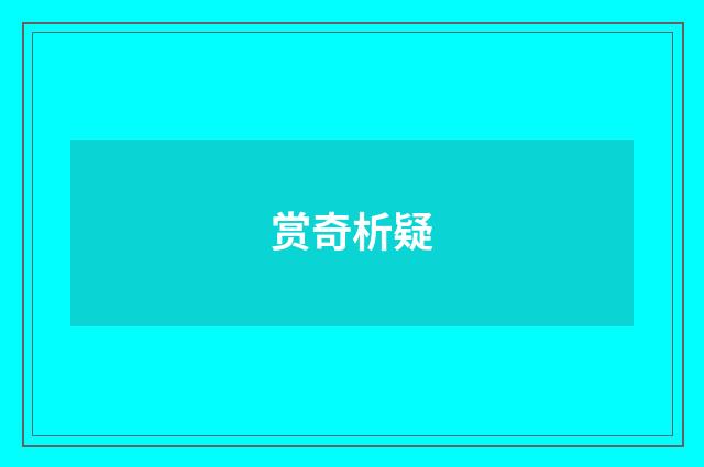 赏奇析疑