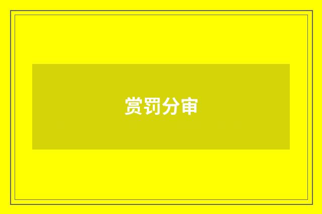 赏罚分审