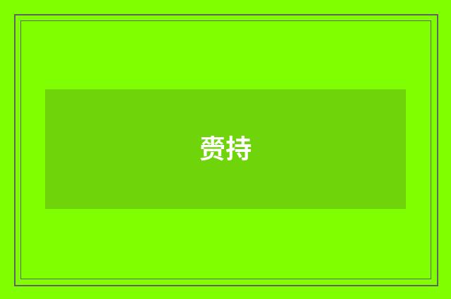 赍持