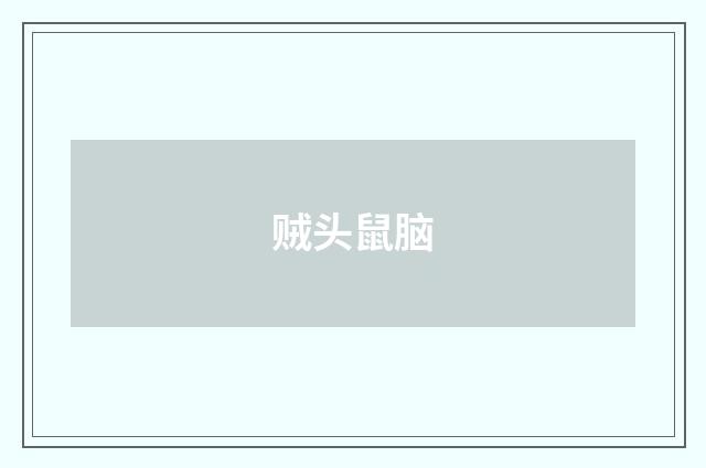 贼头鼠脑