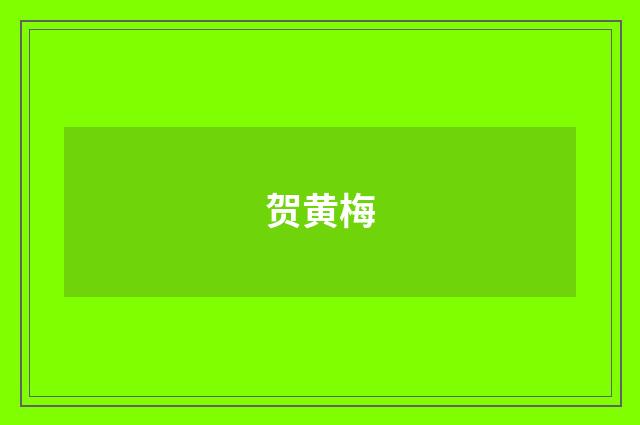 贺黄梅