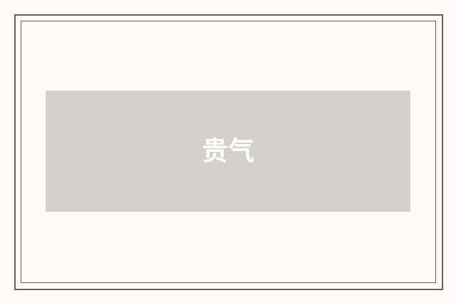 贵气