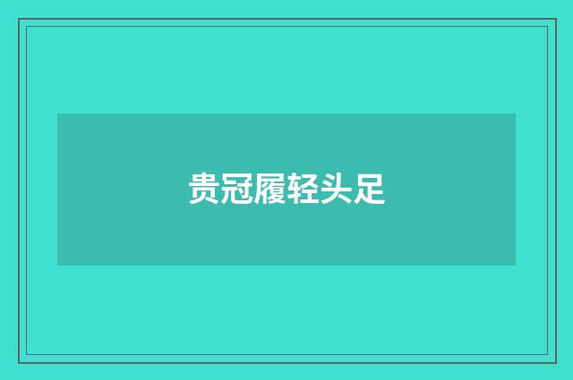 贵冠履轻头足
