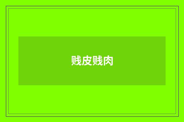 贱皮贱肉