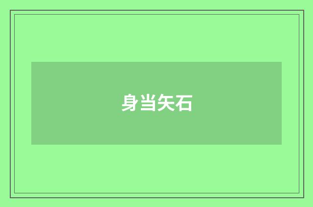 身当矢石