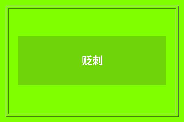 贬刺