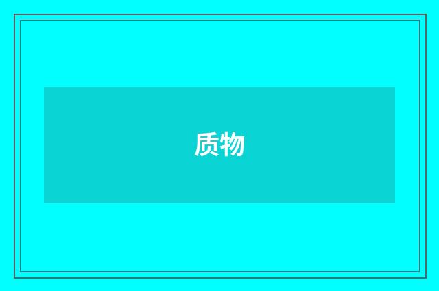 质物